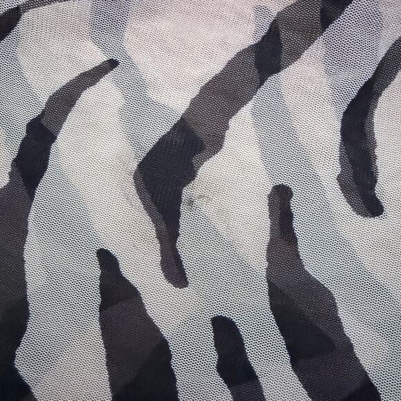 Madrag Y2K zebra sheer flare wide leg pant with ruffle plus size 2X USA made - Picture 9 of 9